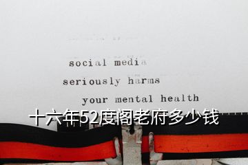 十六年52度閣老府多少錢