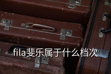 fila斐樂屬于什么檔次