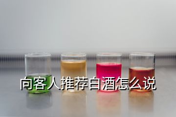 向客人推薦白酒怎么說