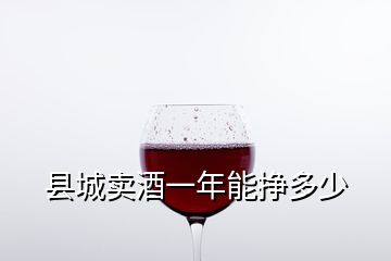 縣城賣酒一年能掙多少