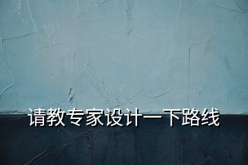 請(qǐng)教專家設(shè)計(jì)一下路線