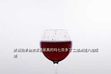 好易購茅臺原漿酒是真的嗎七百多丁二瓶再送八瓶紅酒