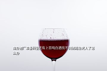 自辦酒廠(chǎng)準(zhǔn)備轉(zhuǎn)型還有上百?lài)嵃拙普也坏戒N(xiāo)路急死人了怎么辦