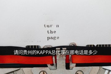 請(qǐng)問(wèn)貴州的KAPPA總代理在哪電話是多少