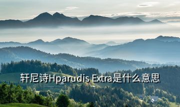 軒尼詩Hparudis Extra是什么意思