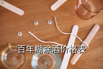 百年糊涂酒價(jià)格表