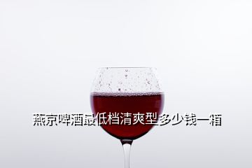 燕京啤酒最低檔清爽型多少錢一箱