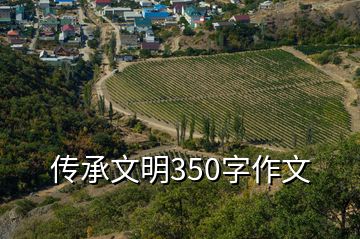 傳承文明350字作文