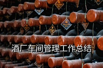 酒廠車間管理工作總結(jié)