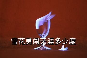 雪花勇闖天涯多少度