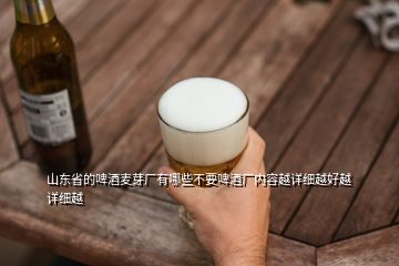 山東省的啤酒麥芽廠有哪些不要啤酒廠內(nèi)容越詳細(xì)越好越詳細(xì)越