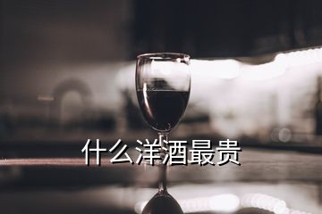 什么洋酒最貴