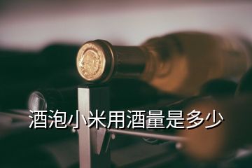 酒泡小米用酒量是多少