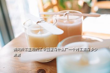 請問黔江正陽的工業(yè)園里有什么廠一個月工資有多少謝謝