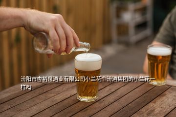 汾陽市杏裕泉酒業(yè)有限公司小蘭花個汾酒集團的小蘭花一樣嗎