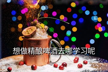 想做精釀啤酒去哪學(xué)習(xí)呢