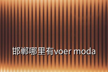 邯鄲哪里有voer moda