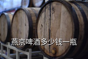 燕京啤酒多少錢一瓶