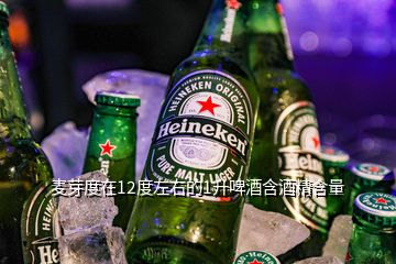 麥芽度在12度左右的1升啤酒含酒精含量