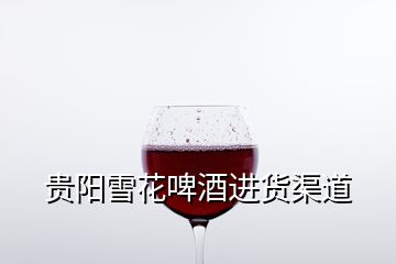 貴陽雪花啤酒進貨渠道