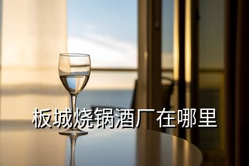 板城燒鍋酒廠在哪里