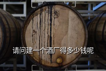 請問建一個酒廠得多少錢呢